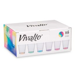Vaso Vidrio Rayas Transp Color 310 Ml Vivalto 9CM (36 Unidades) Vaso Vidrio Rayas Transp Color 310 Ml Vivalto 9CM (36 Unidades)