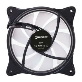 Hiditec N18 ARGB Ventilador para Carcasa PC 12cm, Iluminación ARGB, Negro, Soporte Hidráulico, 19.5 dB, 37.8 CFM