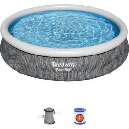 Piscina elevada BESTWAY Fast Set - Redonda - 366 x 76 cm - Cartucho de bomba y filtro Piscina elevada BESTWAY Fast Set - Redonda - 366 x 76 cm - Cartucho de bomba y filtro