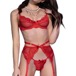 Conjunto de Lencería Chilirose CR4413 Rojo M