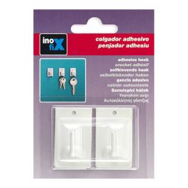 Inofix Colgador Adhesivo Blanco 2040-2-000 (Blister 2 Unid.) Acero Inoxidable 41x25x17mm