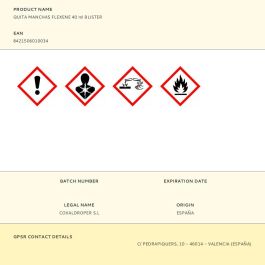 Basics Beta 10 Quitamanchas Flexene 40 ml Blister Multimanchas para Todo Tipo de Tejidos Biodegradable