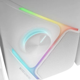 Mars Gaming Altavoces MS-H21 2.1 35W RGB Dinámico Sonido 3D Surround Control Volumen Frontal Blanco MSH21W