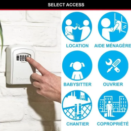 Master Lock Caja de llaves segura M Blanco Cofre de llaves Almacenamiento seguro para uso compartido de llaves