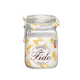 Bormioli Rocco Tarro Conserva Vidrio Fido 1 L Pack 6 Unidades Cierre Hermético Apto Lavavajillas y Frigorífico