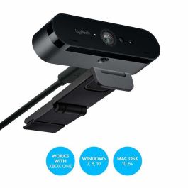 Logitech BRIO 4K Ultra HD Stream Edition Webcam para Streaming y Videollamadas con HDR, 60fps, y Campo de Visión Ajustable