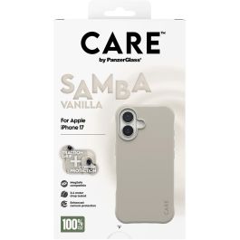 PanzerGlass CARE Fashionable Funda MagSafe para iPhone 17 Vanilla, TPU Reciclado, Protección Caídas 2.4m, Beige