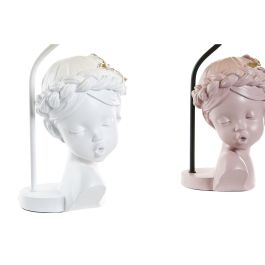 Lampara Sobremesa Romantico DKD Home Decor Blanco Rosa Palo 30 x 49 x 30 cm (2 Unidades) Lampara Sobremesa Romantico DKD Home Decor Blanco Rosa Palo 30 x 49 x 30 cm (2 Unidades)