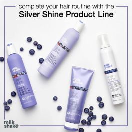 Milk Shake SILVER SHINE Conditioning Whipped Cream Acondicionador Mousse Violeta Neutraliza Tonos Amarillos Cabello Rubio y Gris 200 ml