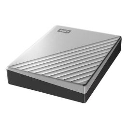 WD Disco Duro Externo Portátil 5TB USB 3.1 Tipo C con Adaptador USB-A, Cifrado AES 256-bit, Copia Seguridad Automática para Mac, Plata