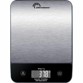 Little Balance LIT3760240787112 Báscula de Cocina Digital Happy Genius 10 de Acero Inoxidable USB Reparable