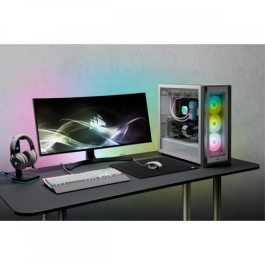 Corsair iCUE 5000X RGB Midi Torre PC Blanco - Vidrio Templado, RGB, Gestión de Cables, CC-9011213-WW