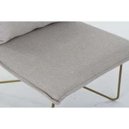 DKD Home Decor Sillón Urban Beige Dorado 78 x 75 x 66 cm Poliester Metal