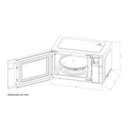 Microondas - CONTINENTAL EDISON - CEMO23BG - Grill - Negro - 1280 W - L48 x H29,3 x P33,7 cm - 23 L