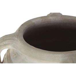 DKD Home Decor Ánfora Mediterránea Colección Jerba de Terracota Artesanal y Hecha a Mano, 4 Asas, Boca 30 cm, 57x57x93 cm