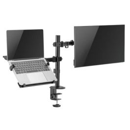 Ewent EW1519 Soporte de Escritorio Ergonómico para Monitor hasta 32" y Portátil 15.6" VESA 75x75 100x100 Negro