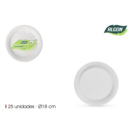 Set de 25 platos redondos Natural 18 cm Algon - Inde (18 Cajas) Precio: 18.99000015. SKU: B17CJVKMWP