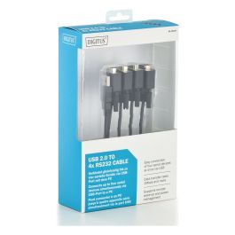 Digitus DN-8008-15 Cable USB 2.0 a 4 RS232 Negro 1.5m