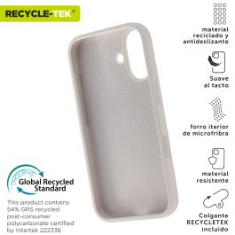 Muvit Funda Recycletek Liquid Silicone para Apple - Ecológica, Textura Suave, Antideslizante, Interior Microfibra, Protección Caídas