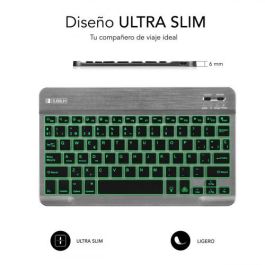 Teclado Bluetooth Subblim SUB-KBT-SMBL31 Gris Multicolor Qwerty Español QWERTY