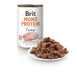Brit Mono Protein con Pavo 6 Latas 400g Comida Perros Alergias Sin Gluten Sin Soya Sin OGM Precio: 26.015. SKU: B12TVJTCHY