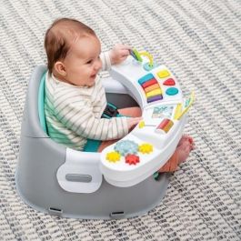 Infantino Asiento de Actividad y Booster 3 en 1 Music & Lights Discovery para Bebés con Tablero Electrónico y Arnés de Seguridad 3 Puntos