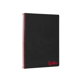 Liderpapel Cuaderno Espiral Wonder A4 Tapa Plástico 80 Hojas 90gr Rayado Horizontal con Margen Negro