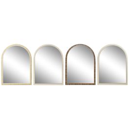 Espejo de pared Home ESPRIT Marrón Beige Natural Marfil Scandi 55 X 2 X 75 cm (4 Unidades) Precio: 101.79000007. SKU: B1C88YFE6E