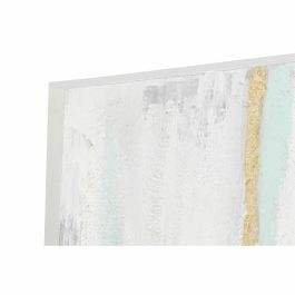 DKD Home Decor Cuadro Moderno Abstracto Lienzo MDF Azul Verde Blanco Dorado 80x80 cm Pack 2 Unidades