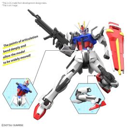 BANDAI HOBBY Figura Strike Gundam Mobile Suit Gundam SEED Entry Grade 1/144 Compatible con Action Base