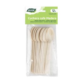 Algon Set 12 Cucharas de Café de Madera 13.8 cm (24 Unidades)