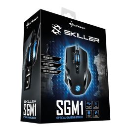 SHARKOON Ratón Gaming Skiller SGM1, Ergonómico, Óptico, 10800 DPI, 12 Teclas, Negro