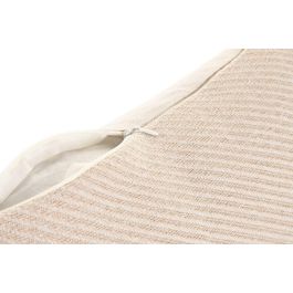 DKD Home Decor Cojín Boho de Algodón y Yute Natural 45 x 45 cm (2 Unidades) con Borlas y Cremallera