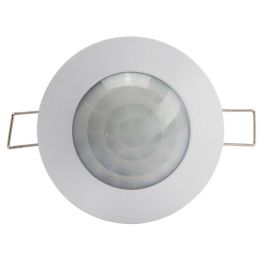 Sensor Movimiento Empotrable 360º Compatible LED, Bajo Consumo e Incandescencia. Detección Infrarrojos 1200W/300W, Alcance 6m. Sensor Movimiento Empotrable 360º Compatible LED, Bajo Consumo e Incandescencia. Detección Infrarrojos 1200W/300W, Alcance 6m.