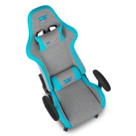DRIFT DR90 PRO Silla Gamer para PC, Asiento Acolchado, Reposabrazos 2D, Respaldo Reclinable, Color Azul y Gris