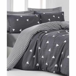 Juego de Cama con Funda Nórdica 220x240 cm y 2 Fundas de Almohada 60x60 cm - 65% Algodón, 35% Poliéster - Gris - ASI8683342642484