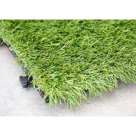 Ibergarden Baldosa Cesped Artificial 30x30 cm Plastico Verde