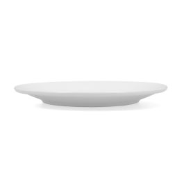 Bidasoa Plato Llano Porcelana Glacial Coupe 27 cm Blanco, Pack 4 Unidades Profesional Hostelería, Apilable, Resistente, Apto Lavavajillas Microondas