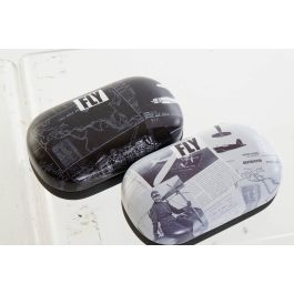 DKD Home Decor Estuche para Lentillas Vintage Aviación Negro Blanco de PU y Metal 5.7x3x9.6 cm - Pack de 12 Unidades Surtidas DKD Home Decor Estuche para Lentillas Vintage Aviación Negro Blanco de PU y Metal 5.7x3x9.6 cm - Pack de 12 Unidades Surtidas