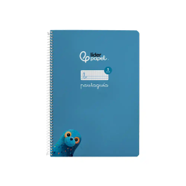 Liderpapel Cuaderno Espiral A4 Pautaguía Tapa Blanda 80 Hojas 75gr Cuadro Pautado 5mm Azul