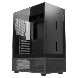 XPG Invader X Mini Midi Tower PC Caja Negro ATX 5 Ventiladores ARGB Ventana Lateral Compacta con Vista Panorámica