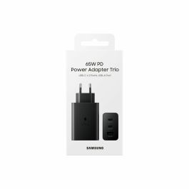 Samsung EP-T6530NBEGEU Cargador de Pared 65W Triple Puerto para Carga Rápida con 2x USB-C y 1x USB-A Negro