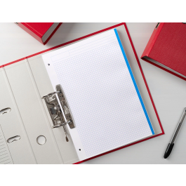 Liderpapel Recambio A4 120 Hojas 80gr Cuadro 5mm Sin Margen 4 Taladros Bandas de 5 Colores