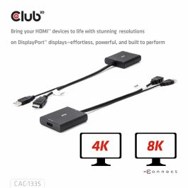 Club3D Adaptador HDMI + MicroUSB a DisplayPort Activo 4K120Hz