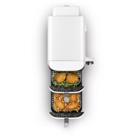 Ninja SL400EUWH Freidora de Aire Doble Stack XL 9.5L Blanco para 8 Personas con 6 Programas y Funciones Múltiples