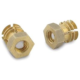 Herrajes Alk M612PA Tuerca Expansible ESPANDER 10 de Latón M6x13 para Taladro Ø10mm con Pastilla.