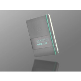 Antartik Cuaderno A5 Tapa Dura Hojas Cuadriculadas Gris y Turquesa 100 Hojas 80gr FSC