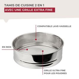 Fackelmann AAARV39584 - Juego de 2 Coladores de Cocina Extrafinos de Acero Inoxidable - Basic - 18 cm