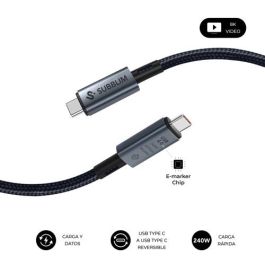 Cable USB-C a USB-C Subblim SUBCAB-C24010 1,5 m Negro Cable USB-C a USB-C Subblim SUBCAB-C24010 1,5 m Negro