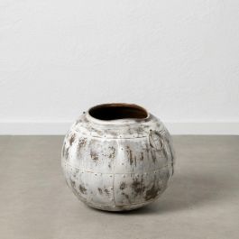 Vasija Blanco Rozado Metal Decoración 48 X 48 X 43 cm Precio: 131.6117. SKU: B18J6BN6H8